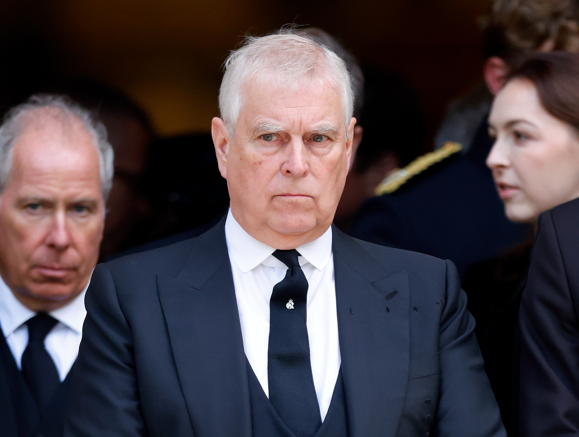 Le prince Andrew, duc d'York, assiste au service de la messe de requiem de Katharine, duchesse de Kent, à la cathédrale de Westminster, le 16 septembre 2025, à Londres, en Angleterre. | Source : Getty Images