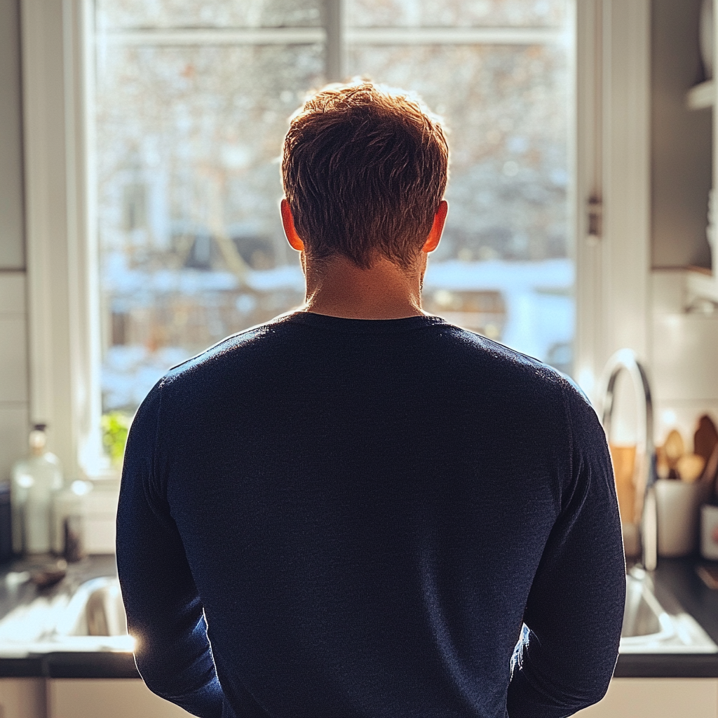 Un homme debout dans une cuisine | Source : Midjourney