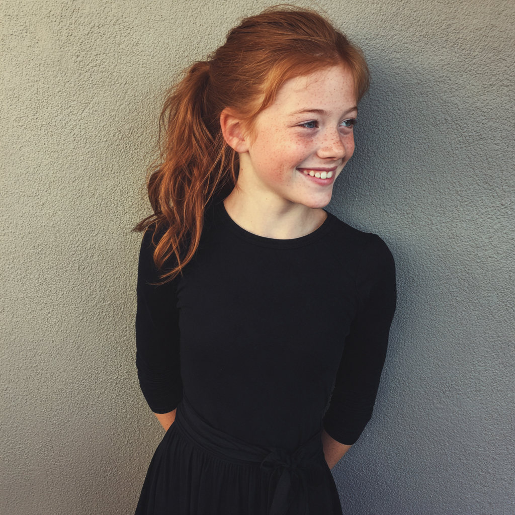 Une petite fille souriante | Source : Midjourney