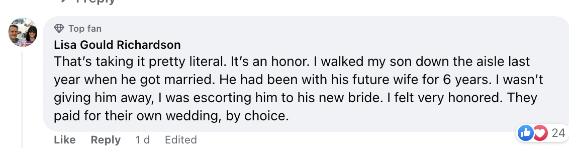 Commentaire d'une internaute sur le post Facebook du New York Post concernant l'histoire de cet homme. | Source : facebook.com/NYPost