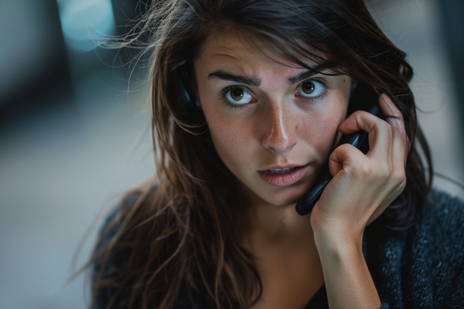 Une femme qui parle au téléphone | Source : Midjourney