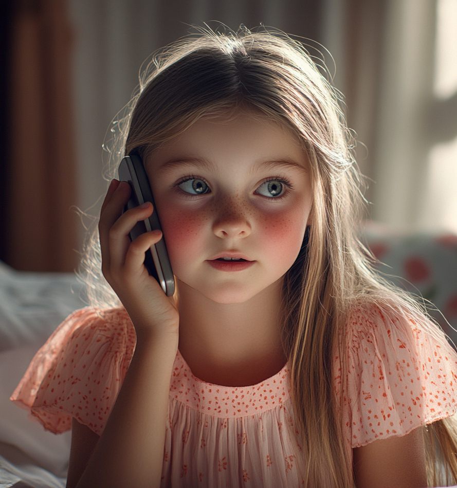 Une fille qui parle au téléphone | Source : Midjourney