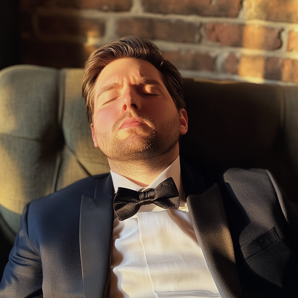 Un homme bouleversé allongé sur un canapé | Source : Midjourney