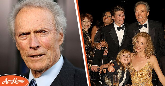 L'acteur et producteur Clint Eastwood. Encart : Avec ses enfants | Source : Getty Images