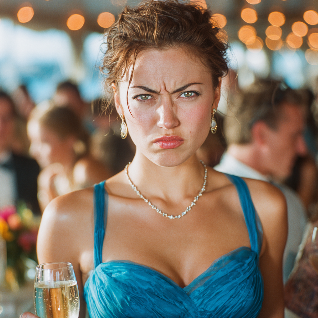 Une femme en colère lors d'un mariage | Source : Midjourney