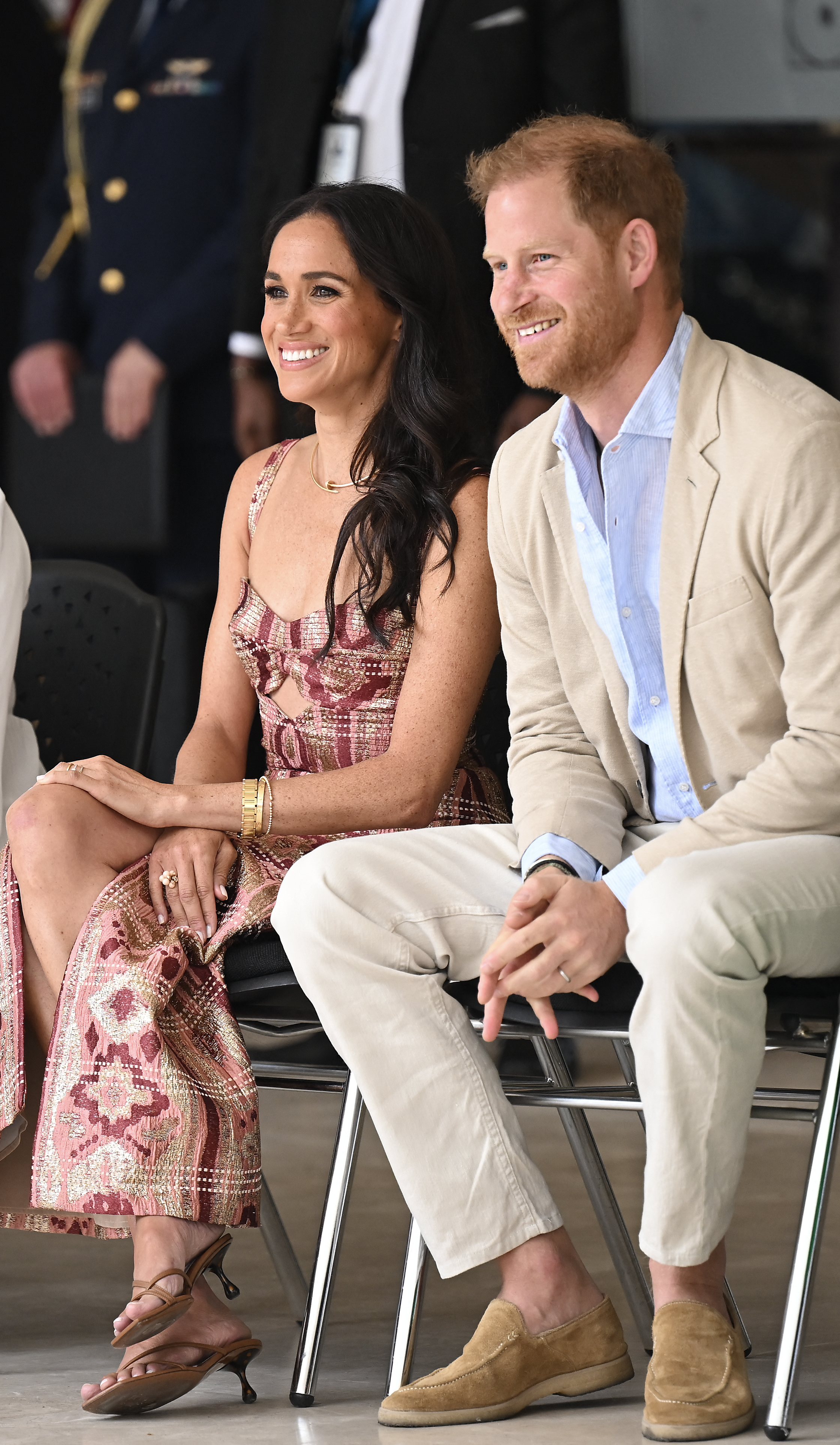 Le prince Harry et Meghan Markle photographiés lors de leur tournée en Colombie, le 15 août 2024. | Source : Getty Images