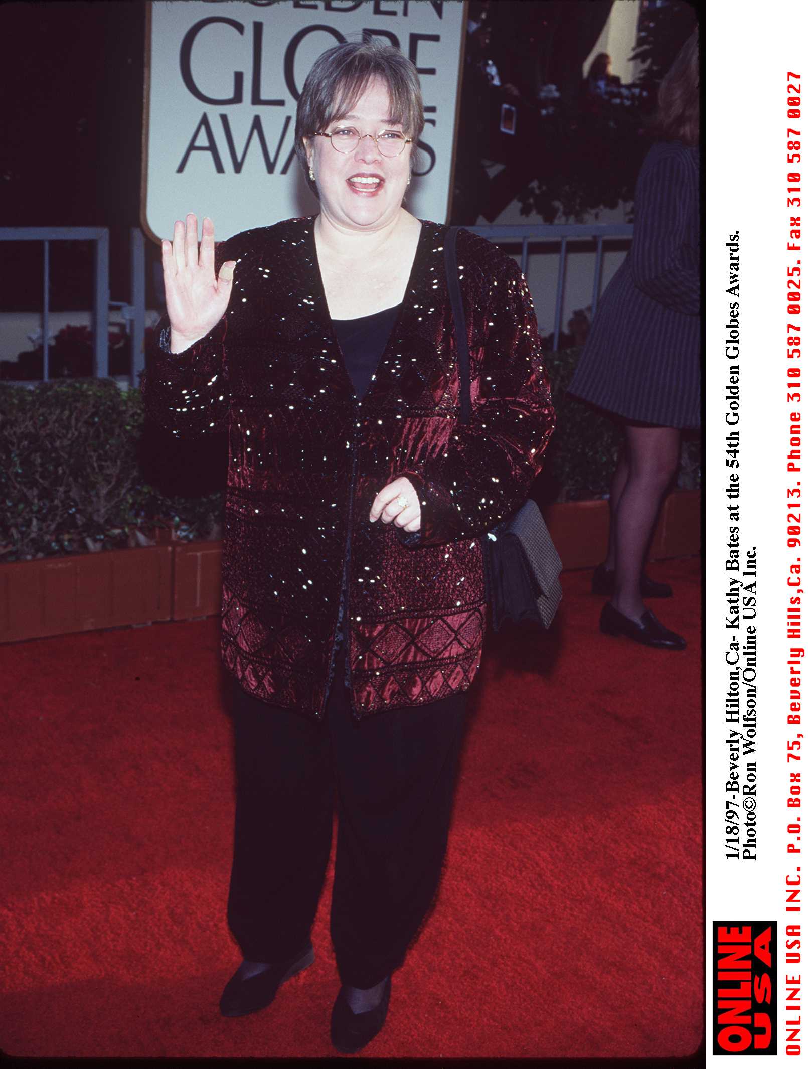 Kathy Bates à la 54e cérémonie des Golden Globe Awards au Beverly Hilton, le 19 janvier 1997 | Source : Getty Images