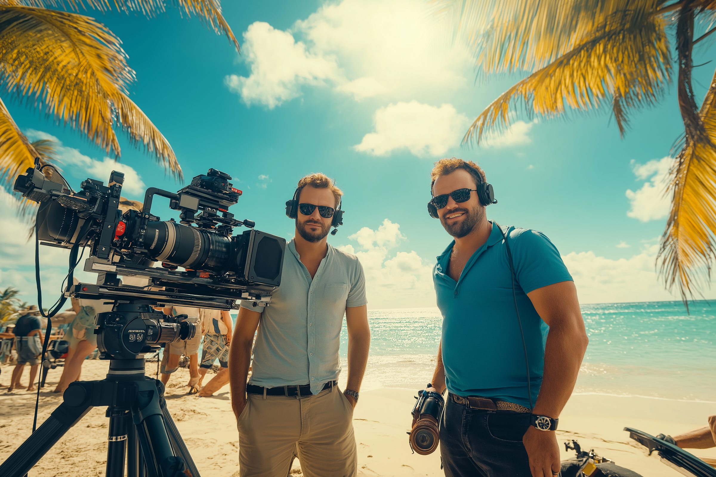 Des producteurs de télévision sur une île | Source : Midjourney