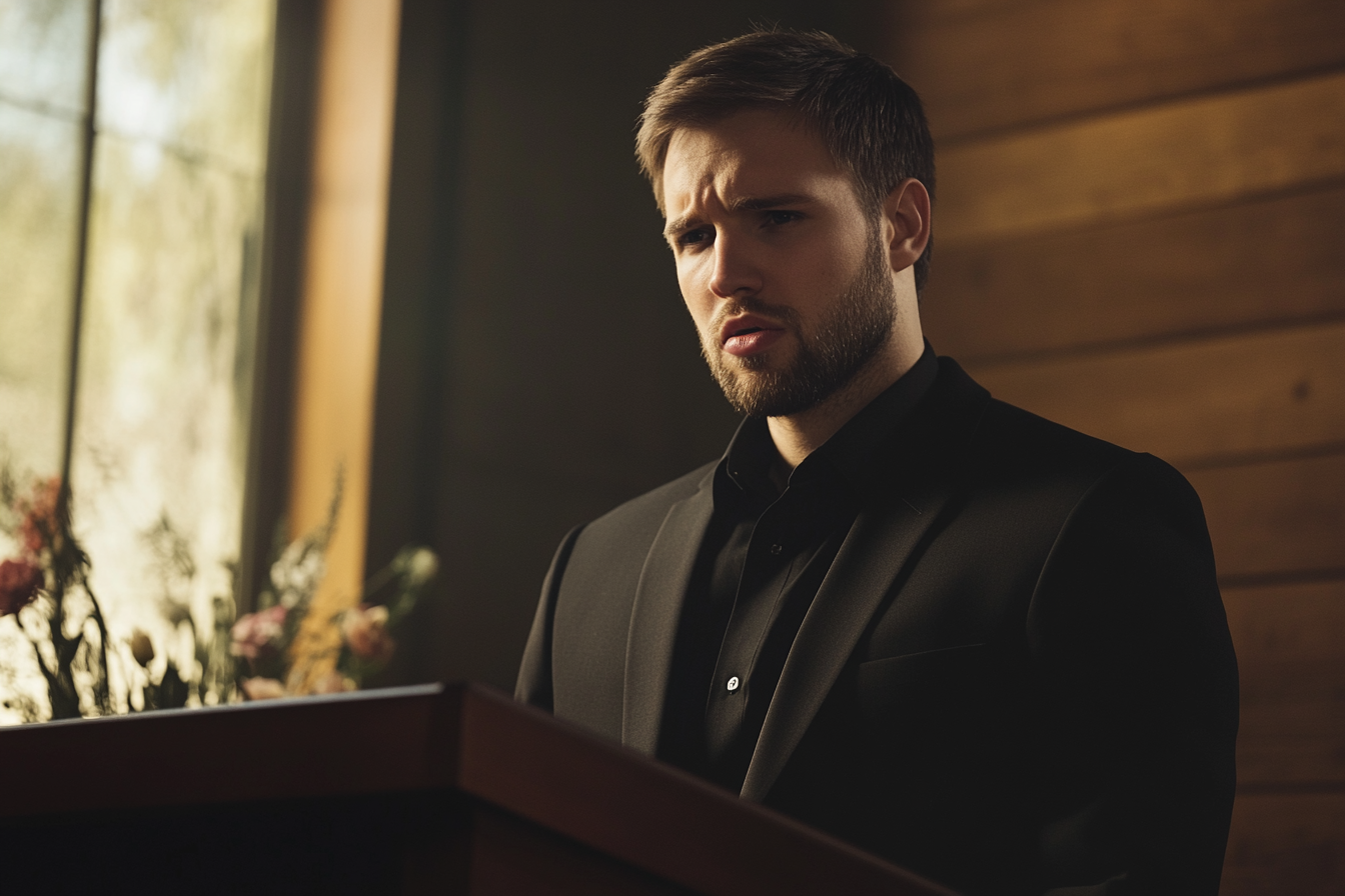 Un homme prononçant un discours | Source : Midjourney