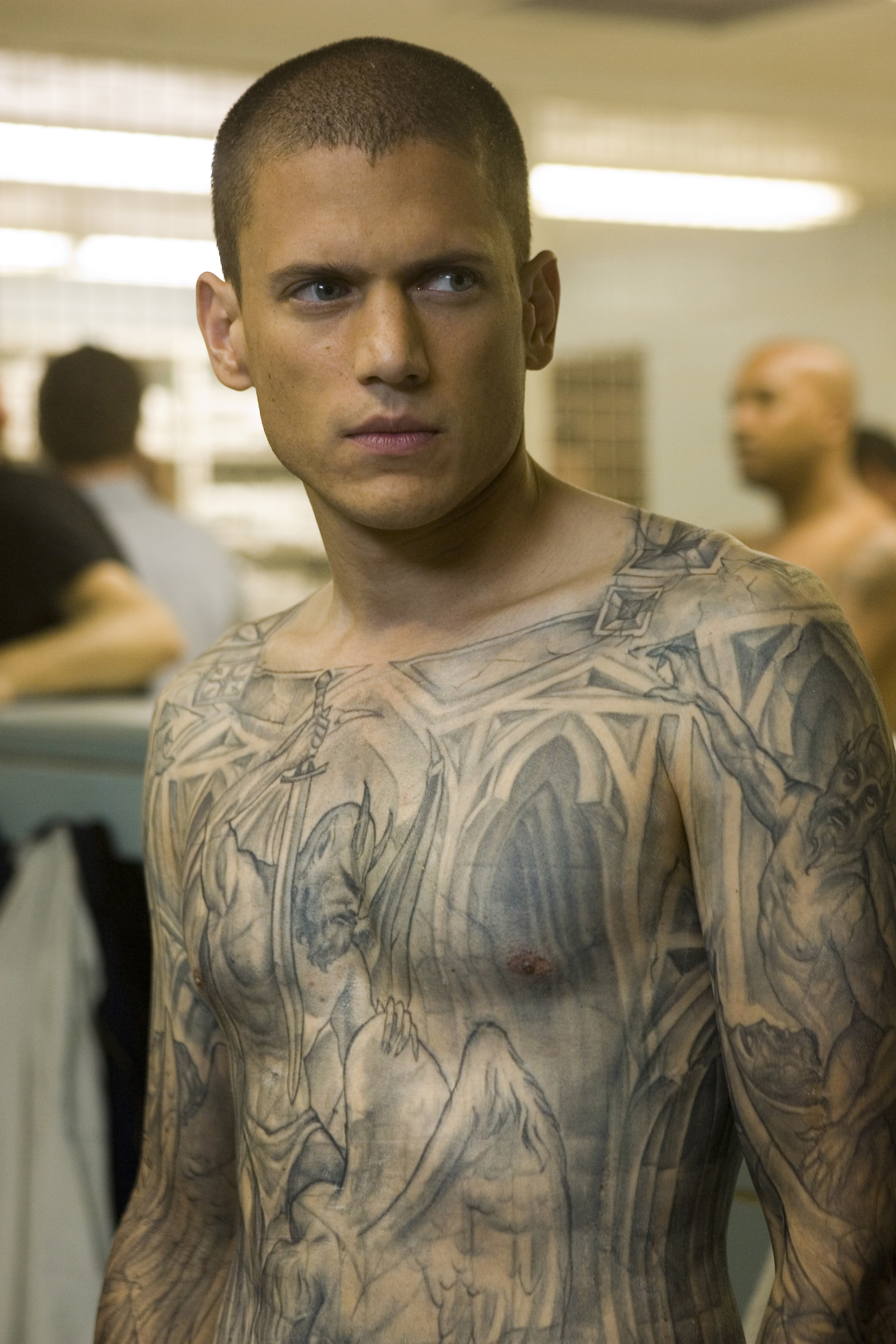 Wentworth Miller sur le plateau de "Prison Break", 2005 | Source : Getty Images