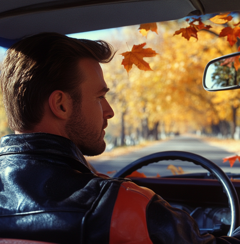 Un homme conduisant une voiture dans un cimetière | Source : Midjourney