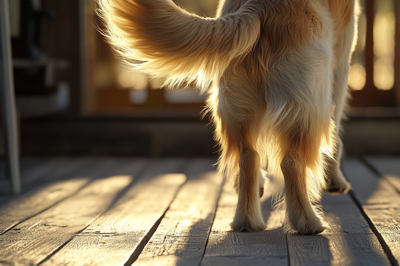 Un gros plan de la queue d'un chien | Source : Midjourney