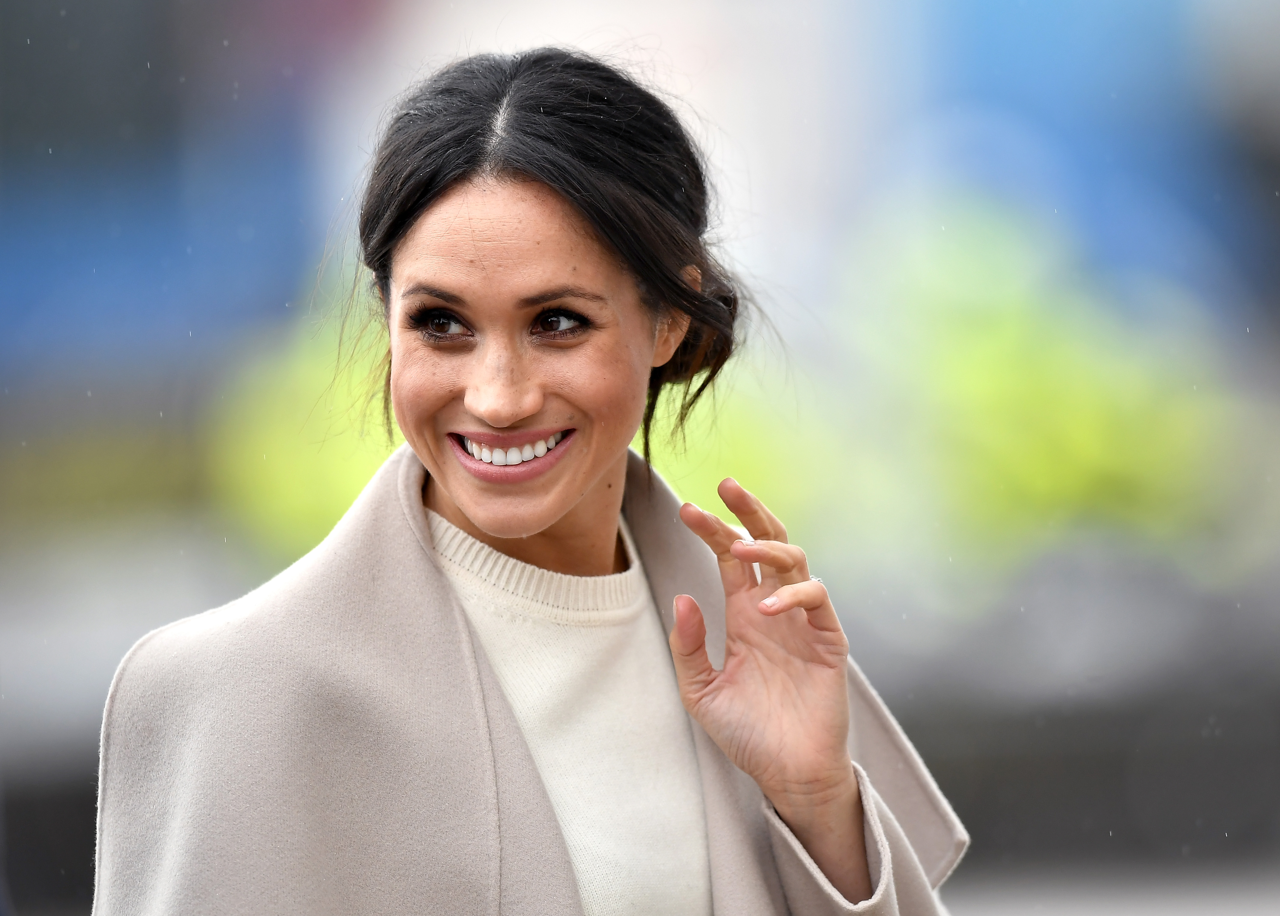 Meghan Markle lors d'un voyage en Irlande du Nord le 23 mars 2018 à Belfast, dans l'île du Nord. | Source : Getty Images