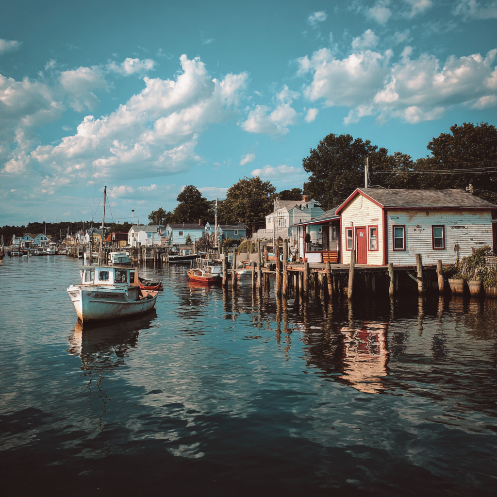 Une petite ville côtière | Source : Midjourney