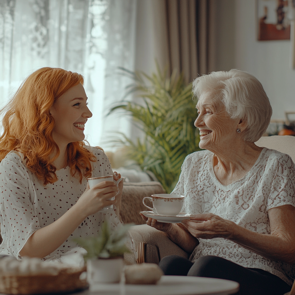 Une femme passant du temps avec sa mère | Source : Midjourney