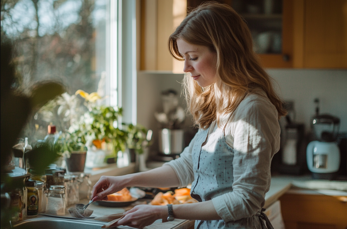 Une femme dans sa cuisine | Source : Midjourney