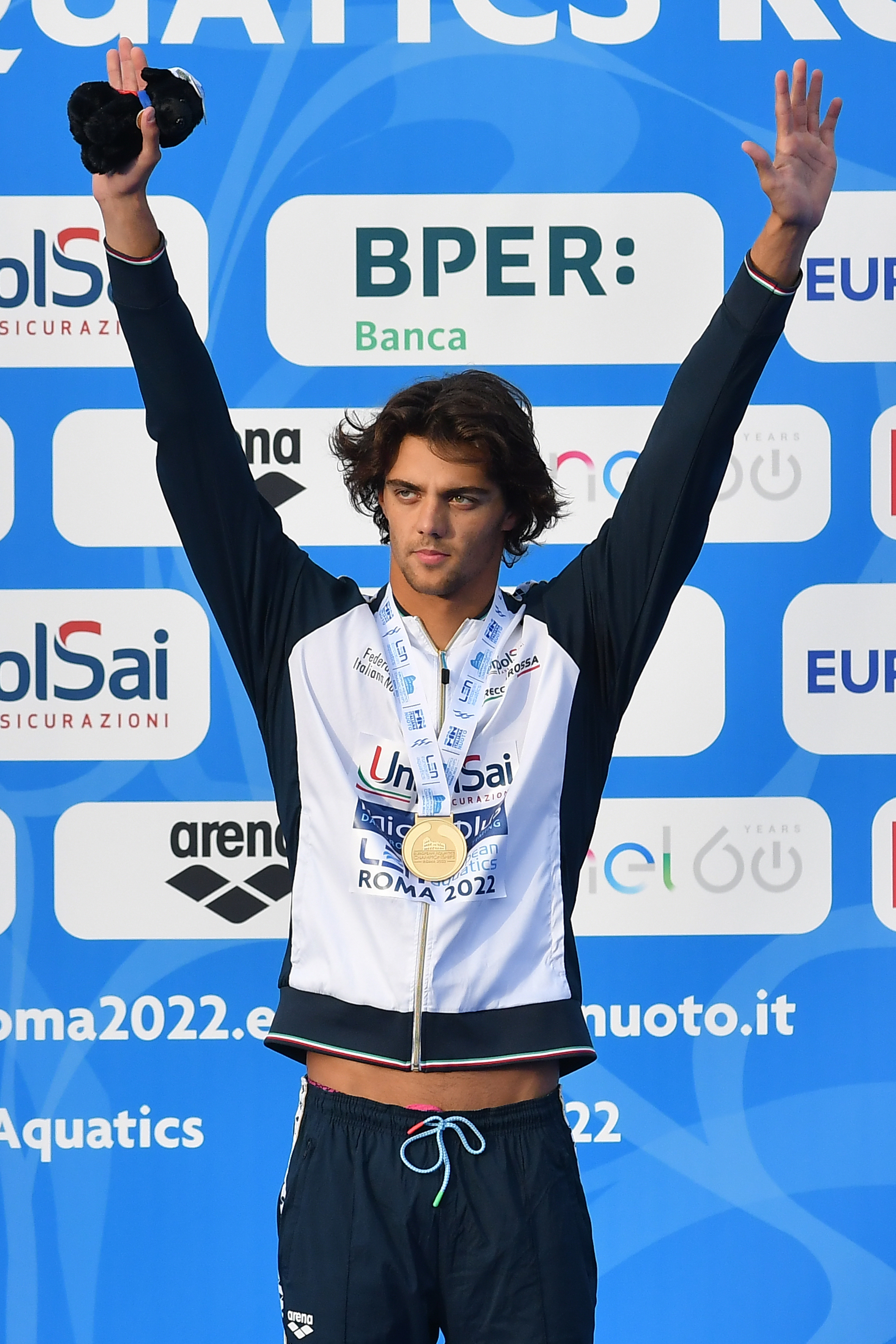 Thomas Ceccon lors des championnats d'Europe d'aquatique à Rome, en Italie, le 17 août 2022 | Source : Getty Images