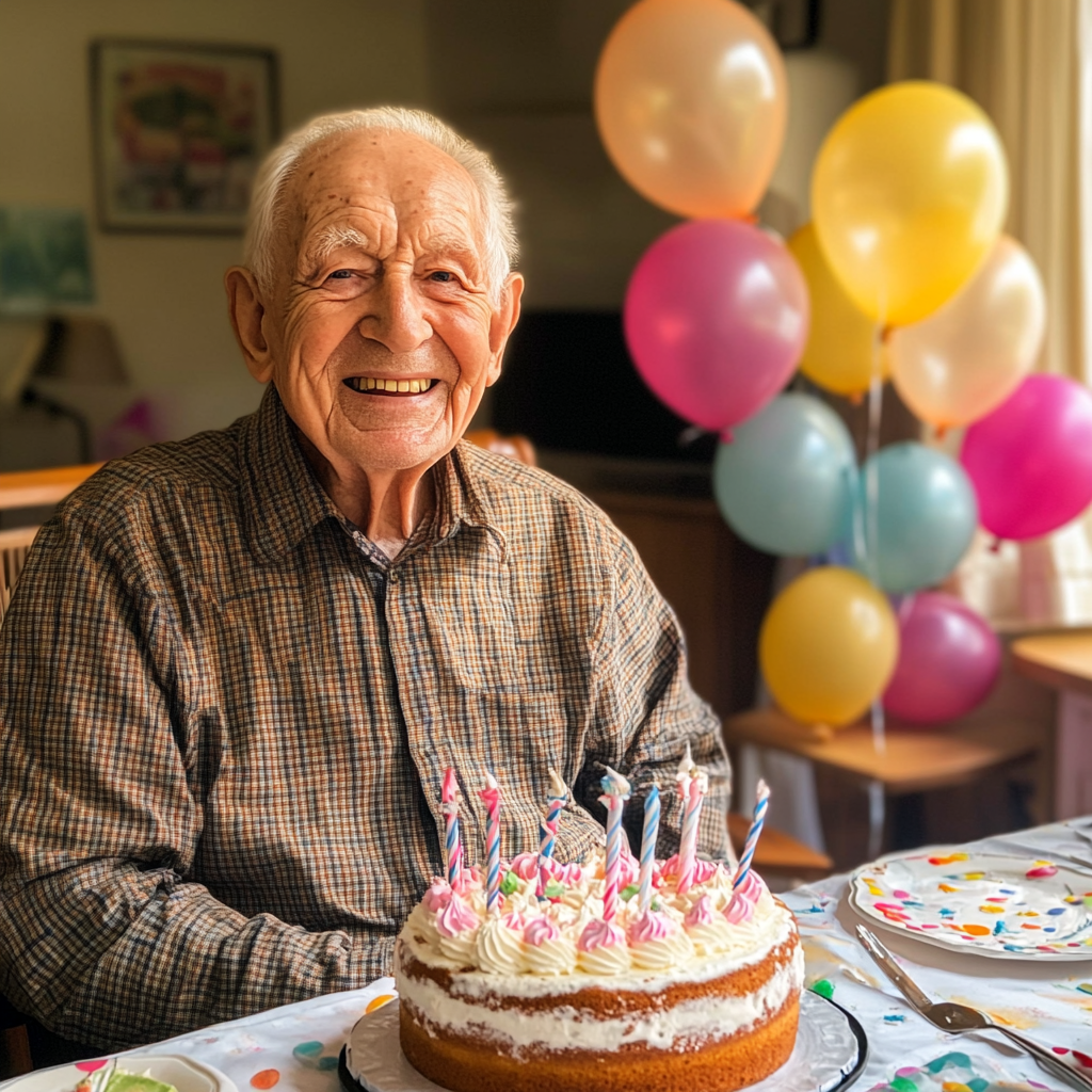 Un homme âgé qui fête son anniversaire | Source : Midjourney