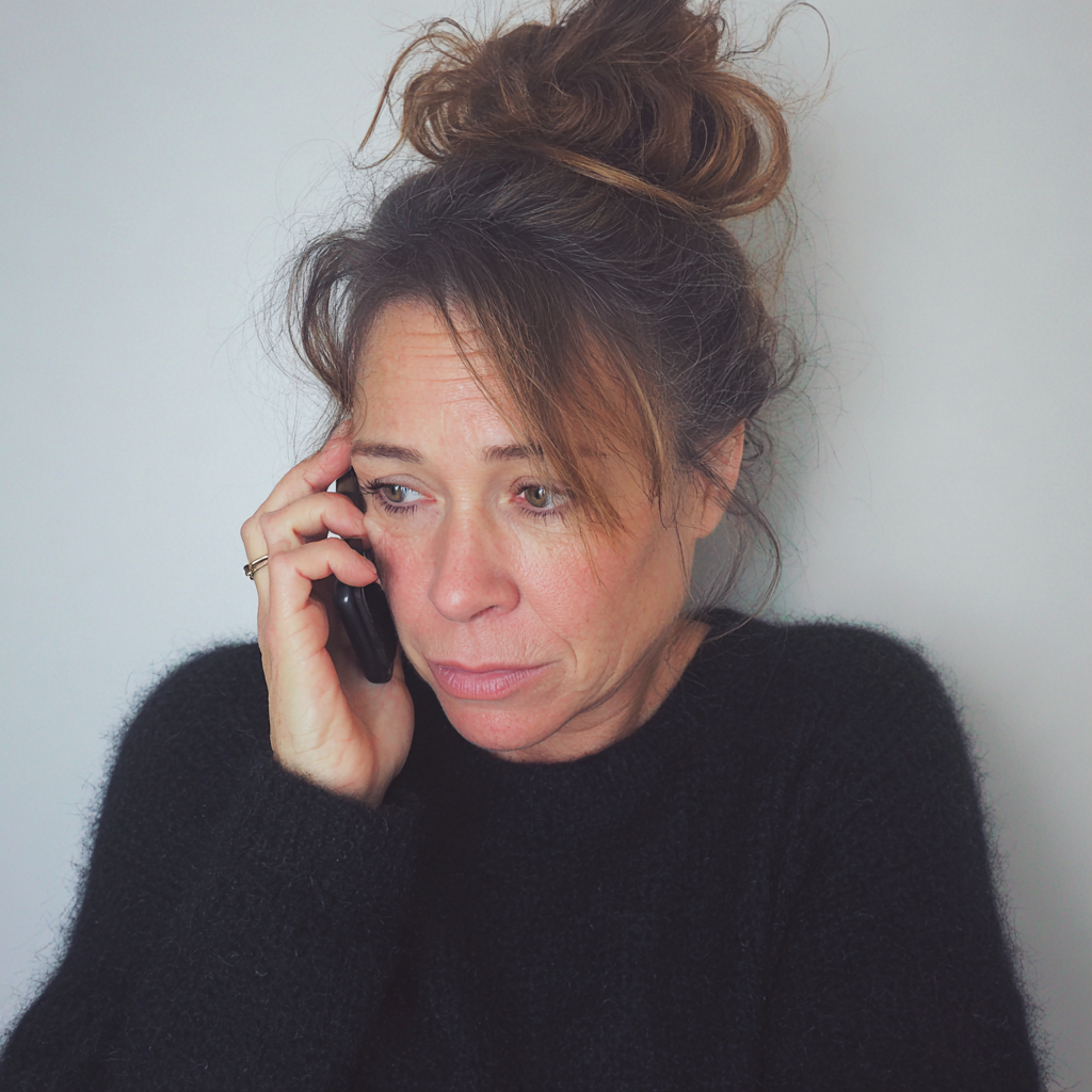 Une femme âgée qui parle au téléphone | Source : Midjourney