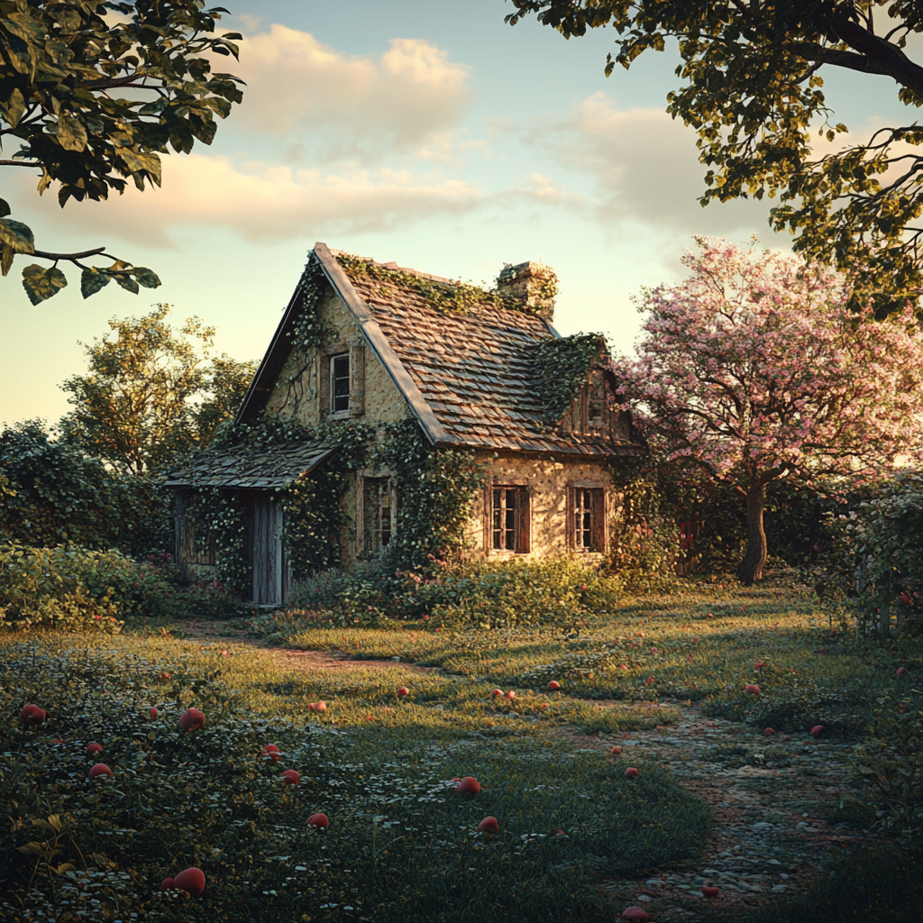 An abandoned house that stands against the sands of time | Source: Midjourney