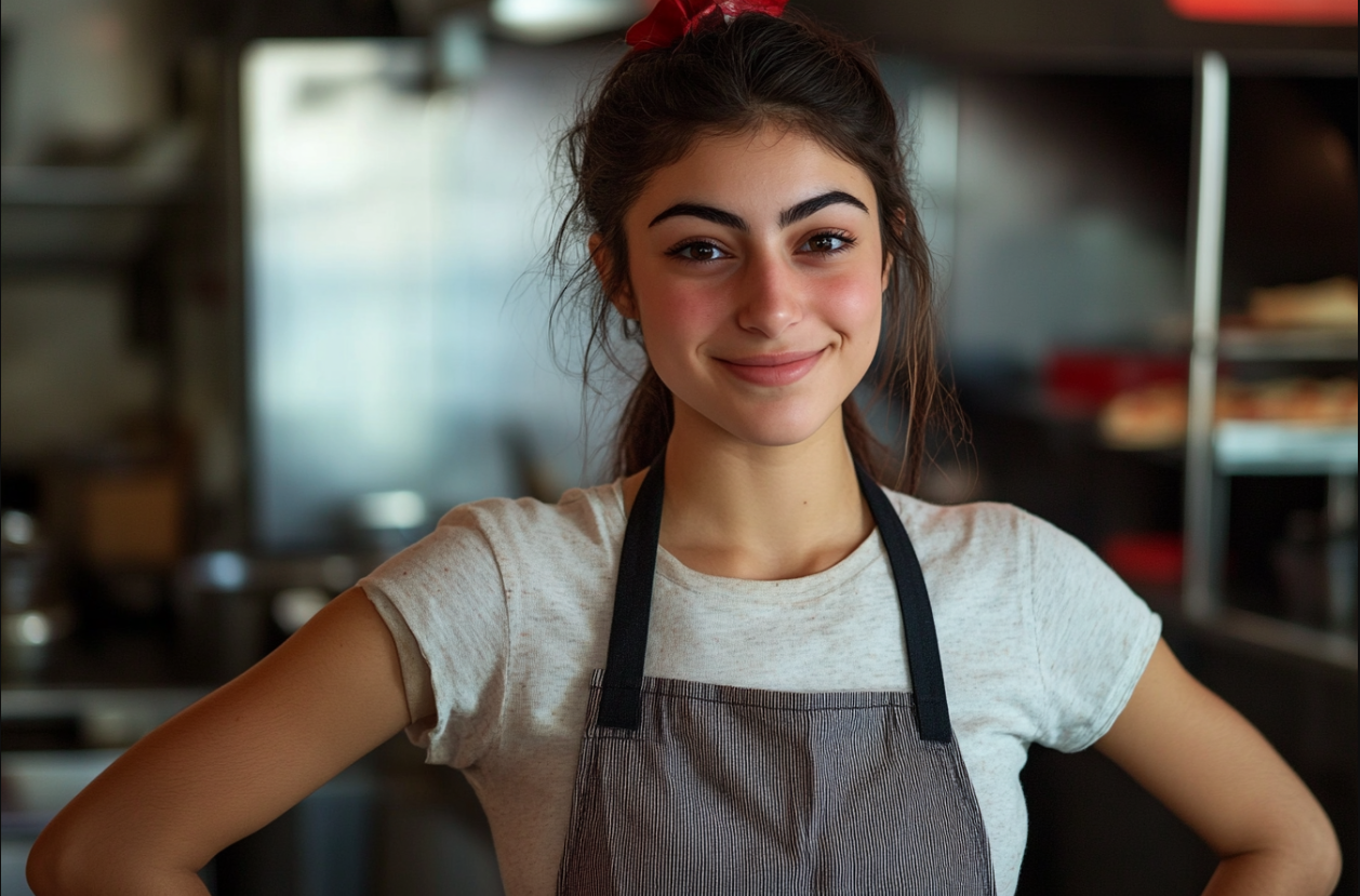 Une femme debout, les mains sur les hanches | Source : Midjourney