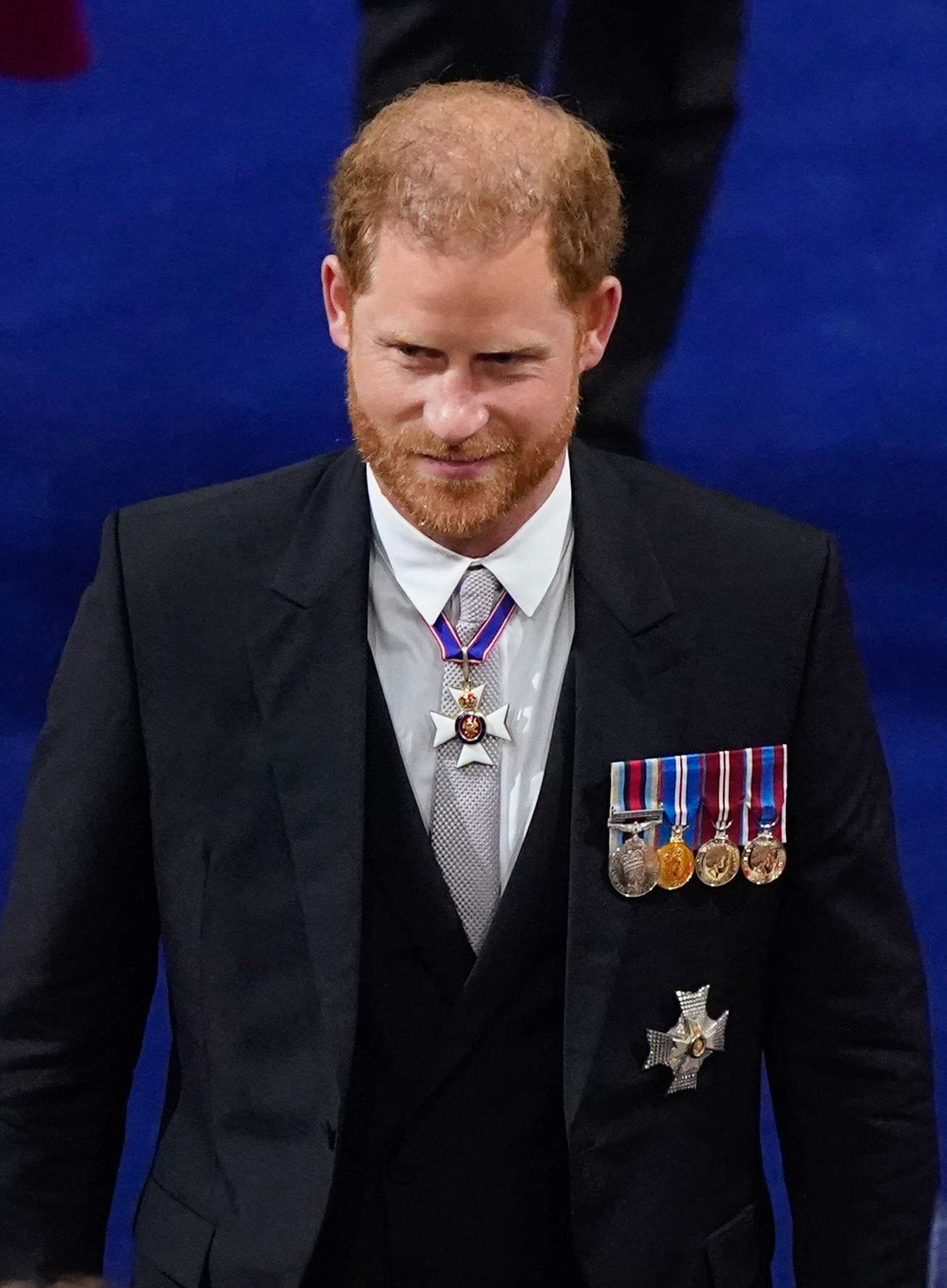 Le prince Harry lors de la cérémonie de couronnement du roi Charles III et de la reine Camilla à Londres, en Angleterre, le 6 mai 2023 | Source : Getty Images