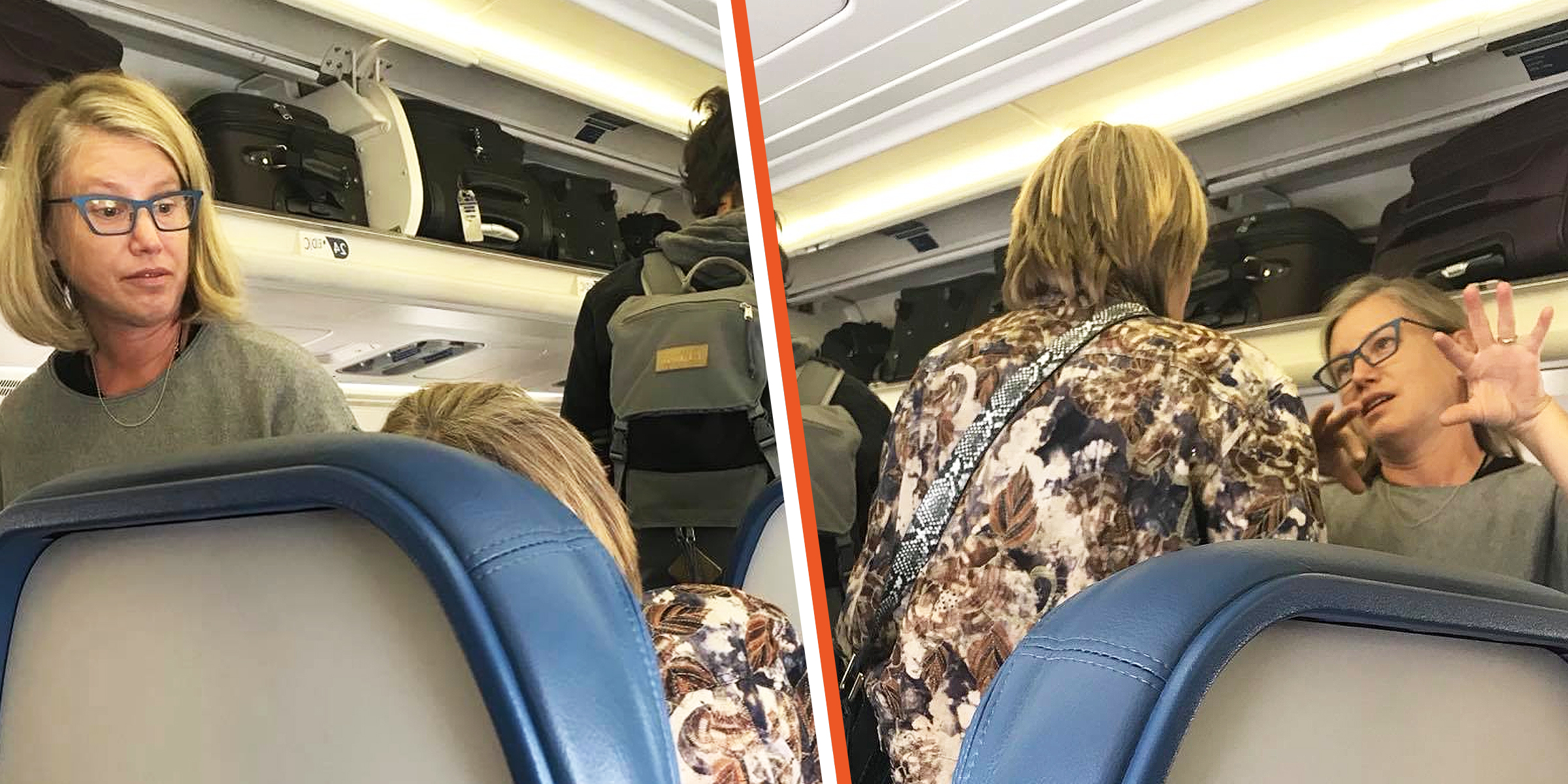 Une femme réconfortant une étrangère désemparée lors d'un vol à Minneapolis, 2018 | Source : Facebook.com/Tom Scholzen