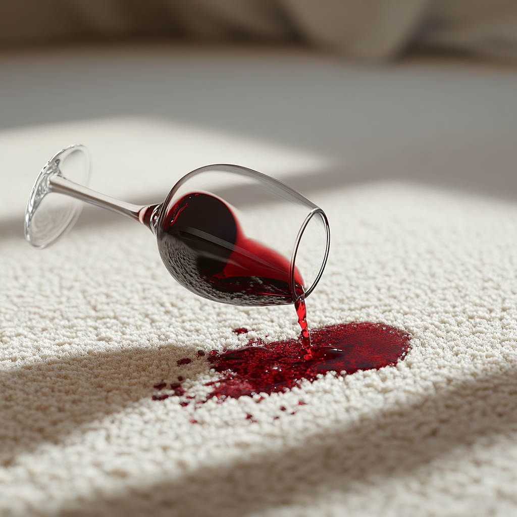 Une tache de vin sur un tapis | Source : Midjourney