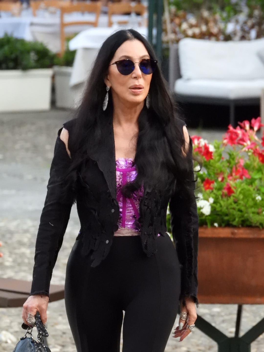 Cher est vue le 18 juillet 2021 à Portofino, en Italie. | Source : Getty Images