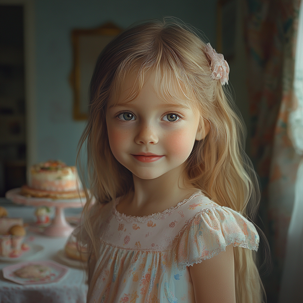 Une petite fille le jour de son anniversaire | Source : Midjourney