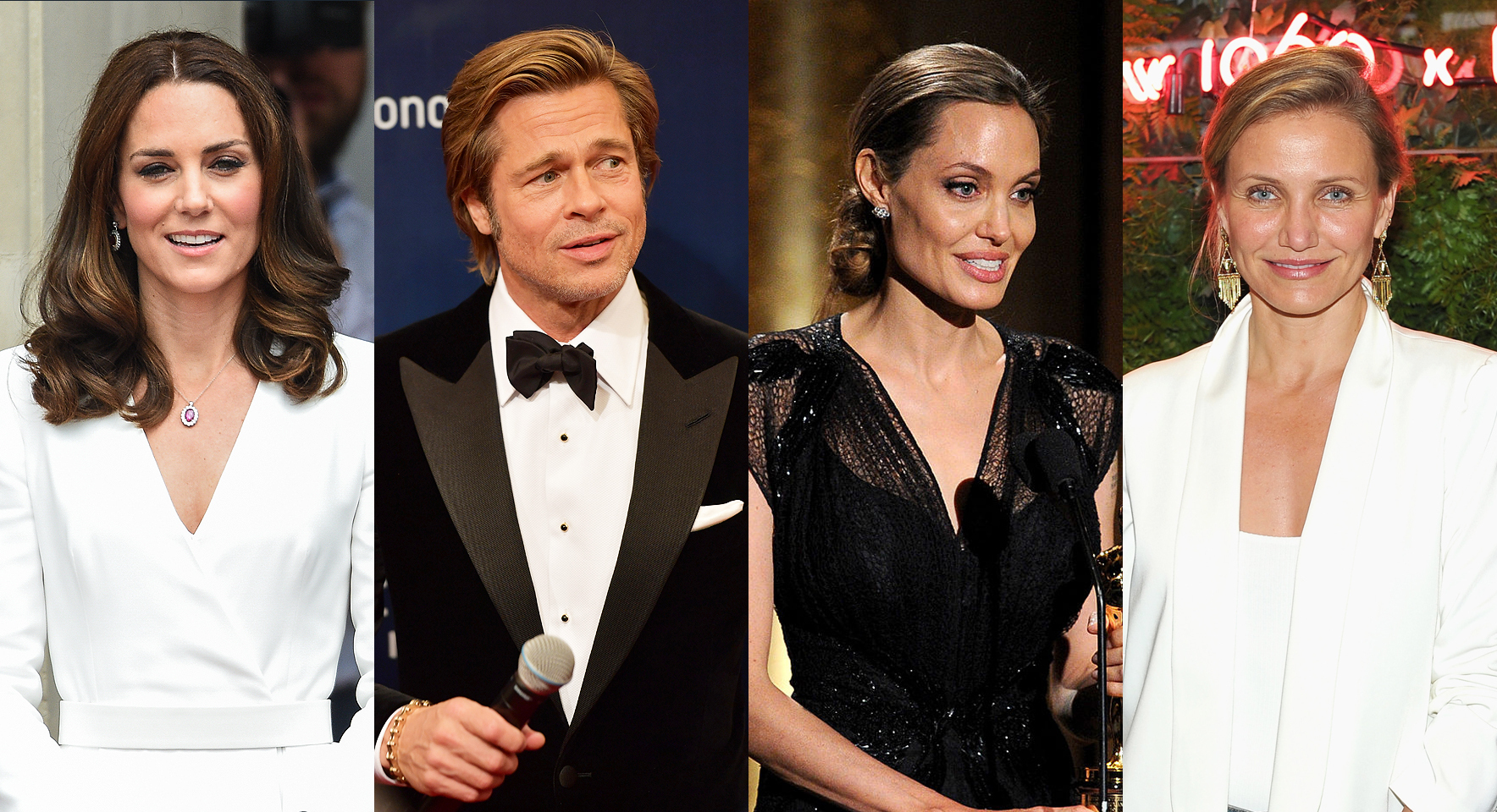 Kate Middleton, Brad Pitt, Angelina Jolie et Cameron Diaz | Source : Getty Images