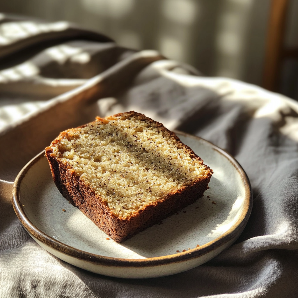 Une tranche de pain aux bananes | Source : Midjourney