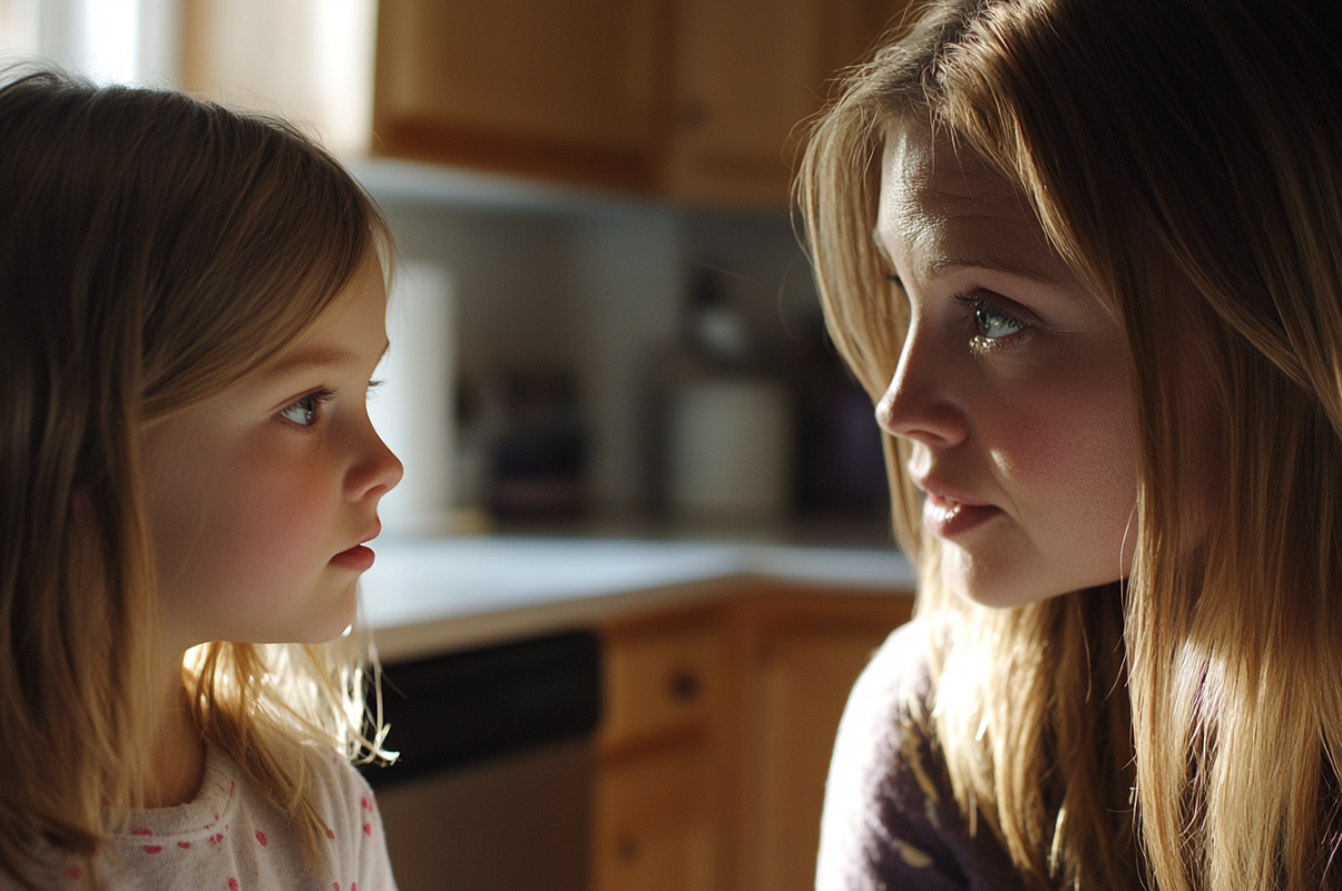 Une femme qui regarde une fille | Source : Midjourney