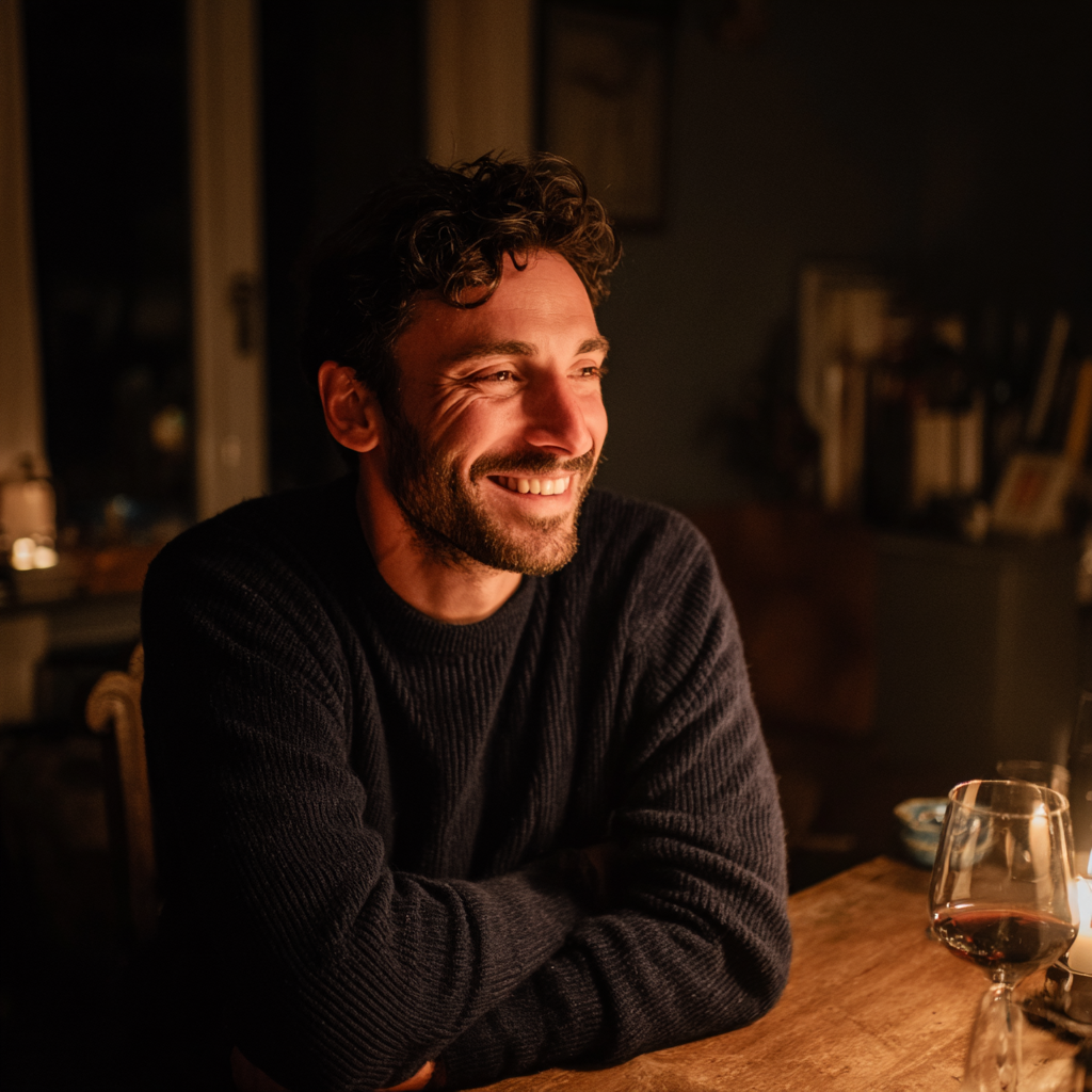 Un homme affichant un large sourire | Source : Midjourney