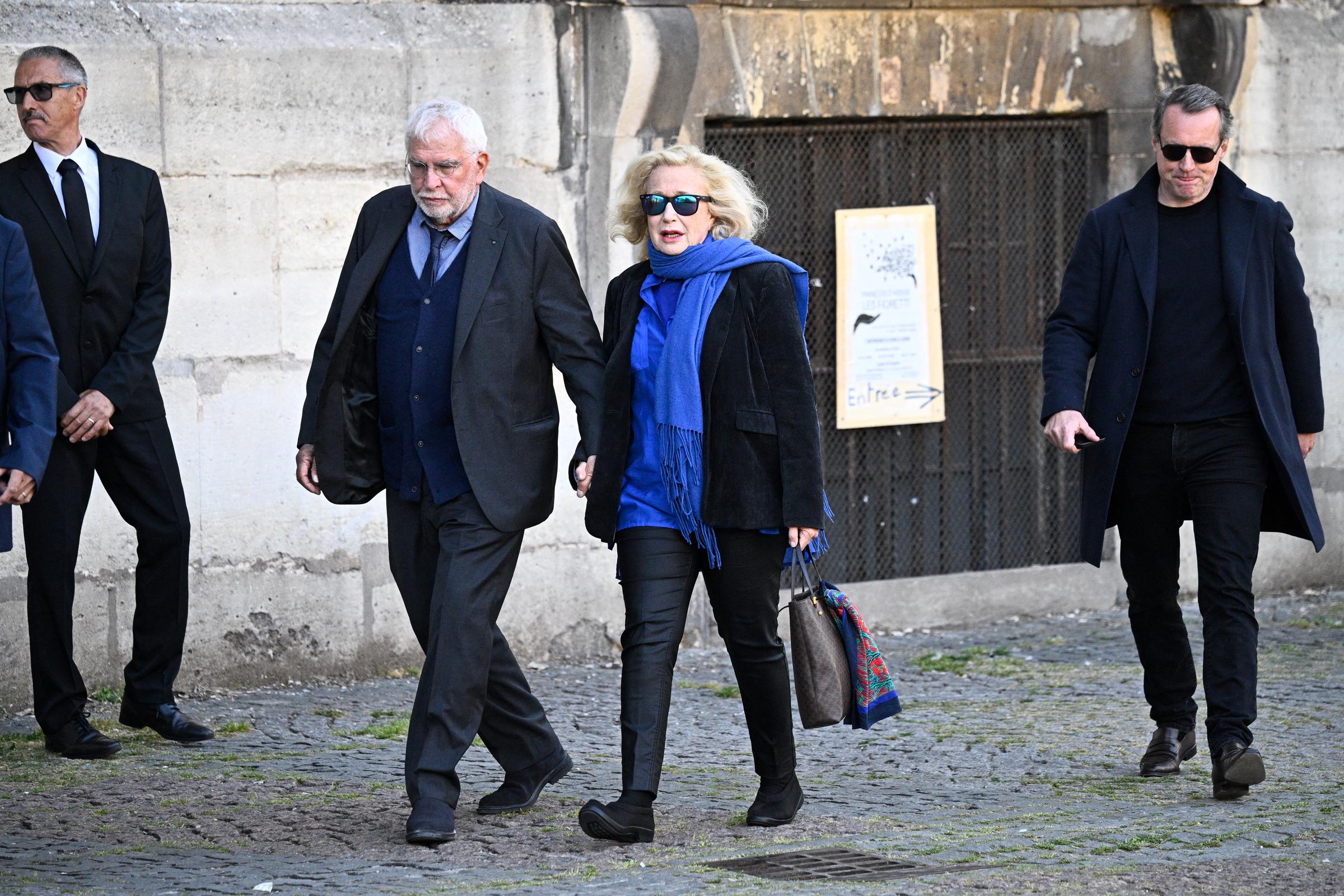 L'actrice française Brigitte Fossey (à droite) assiste aux funérailles de l'actrice française Nathalie Baye à l'église Saint-Sulpice de Paris, le 24 avril 2026. La star de cinéma française Nathalie Baye est décédée le 17 avril 2026, à l'âge de 77 ans I Source : Getty Images
