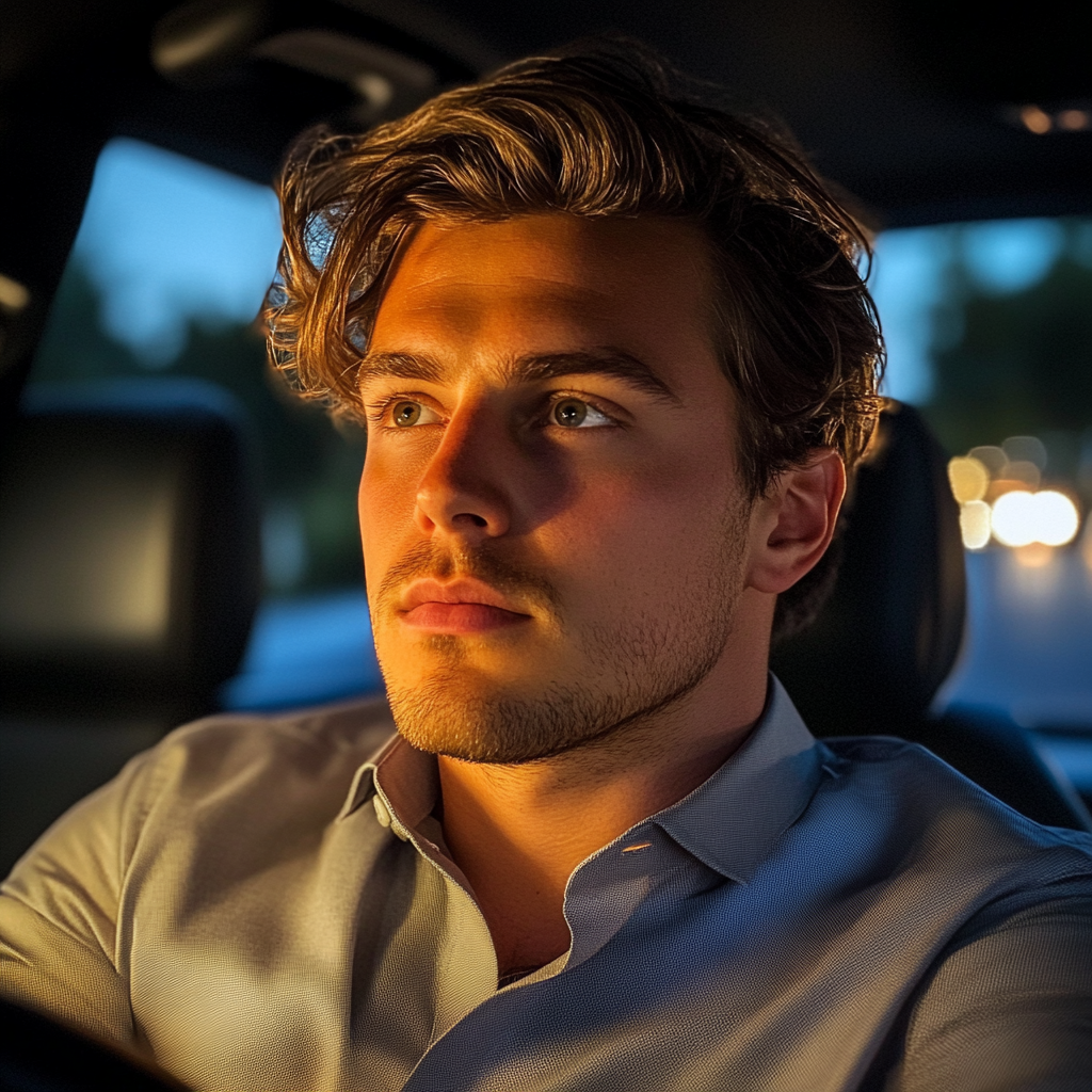 Un homme conduisant une voiture | Source : Midjourney