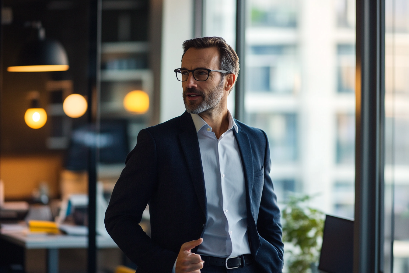 Un homme d'affaires dans un bureau | Source : Midjourney