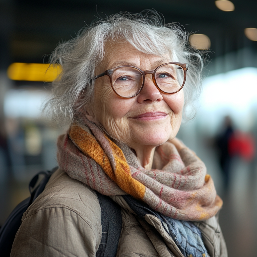 Une femme dans un aéroport | Source : Midjourney