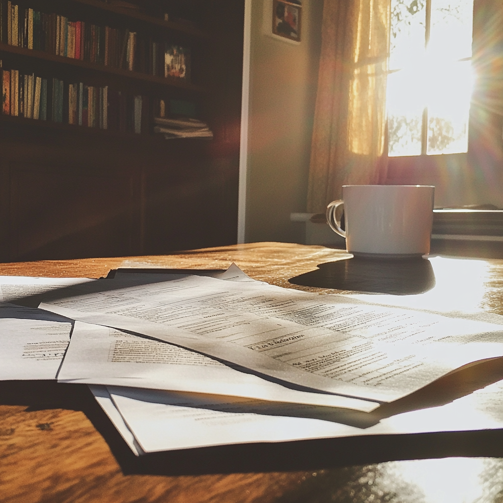 Papiers de divorce sur une table | Source : Midjourney