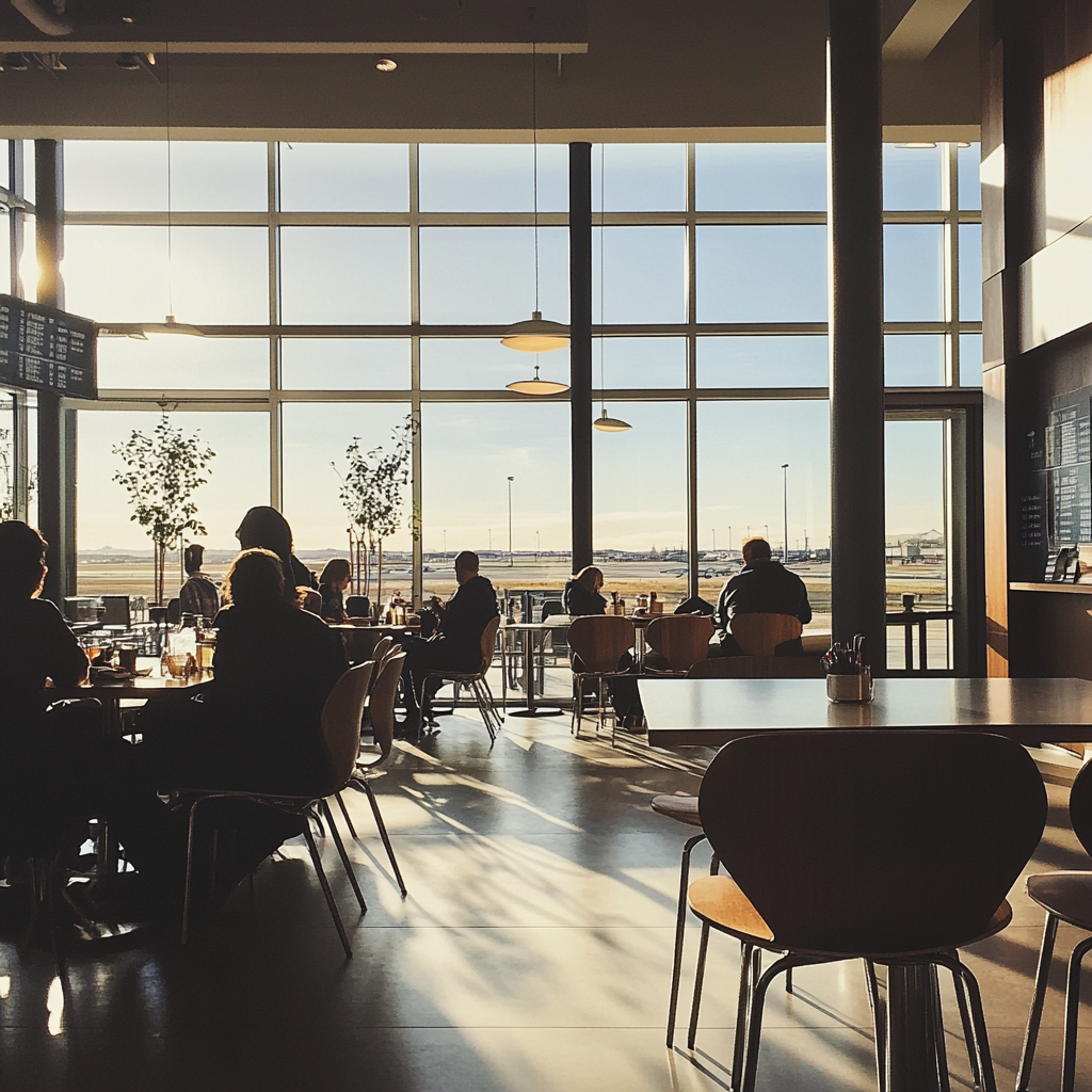 Un café d'aéroport | Source : Midjourney