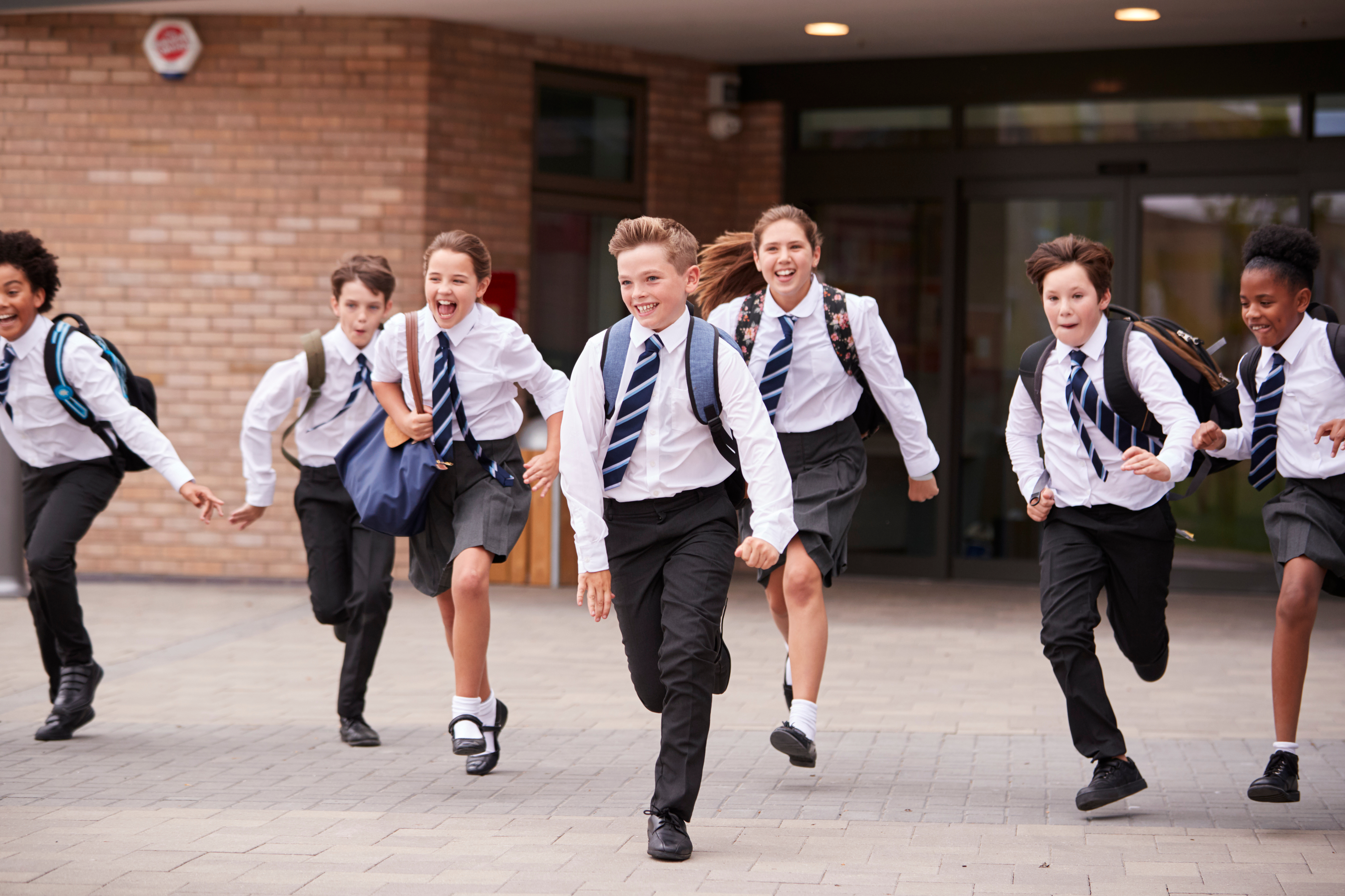 Un groupe d'élèves en uniforme scolaire. | Source : Shutterstock