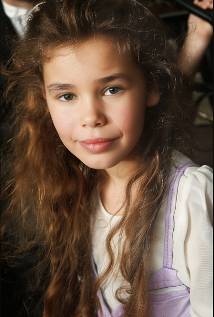 Photo spéculative de ce à quoi pourrait ressembler la fille d’Igor Bogdanoff et Julie Jardon à 10 ans via IA | Source : Midjourney