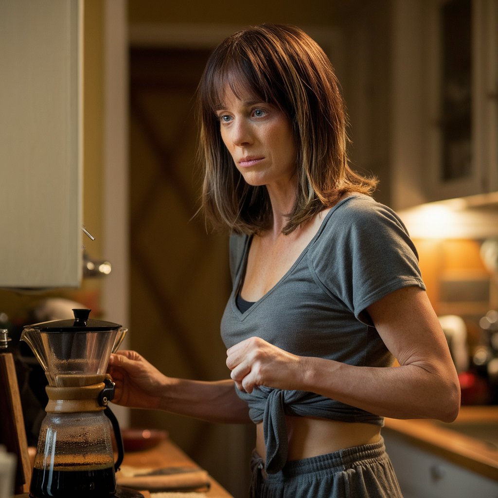 Une femme qui fait du café dans la cuisine | Source : Midjourney