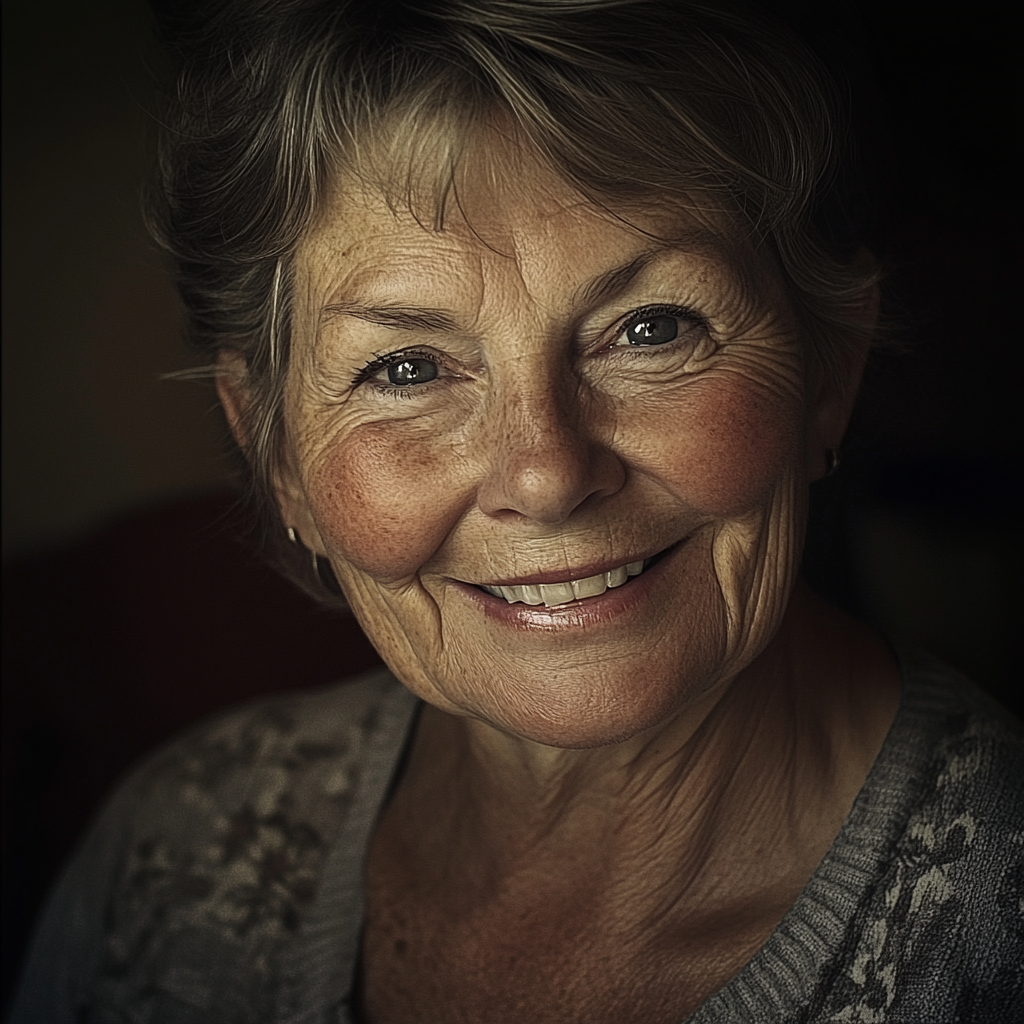 Une femme âgée souriante | Source : Midjourney