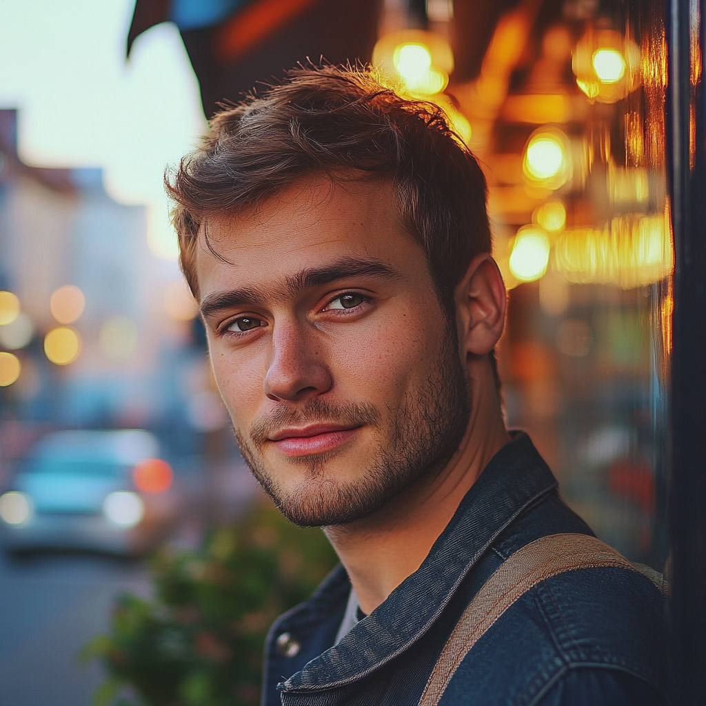 Un homme debout à l'extérieur | Source : Midjourney