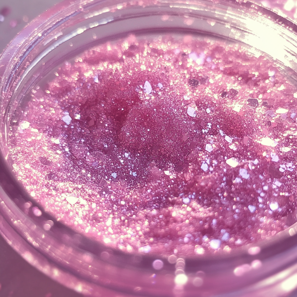 Un bac de paillettes roses | Source : Midjourney