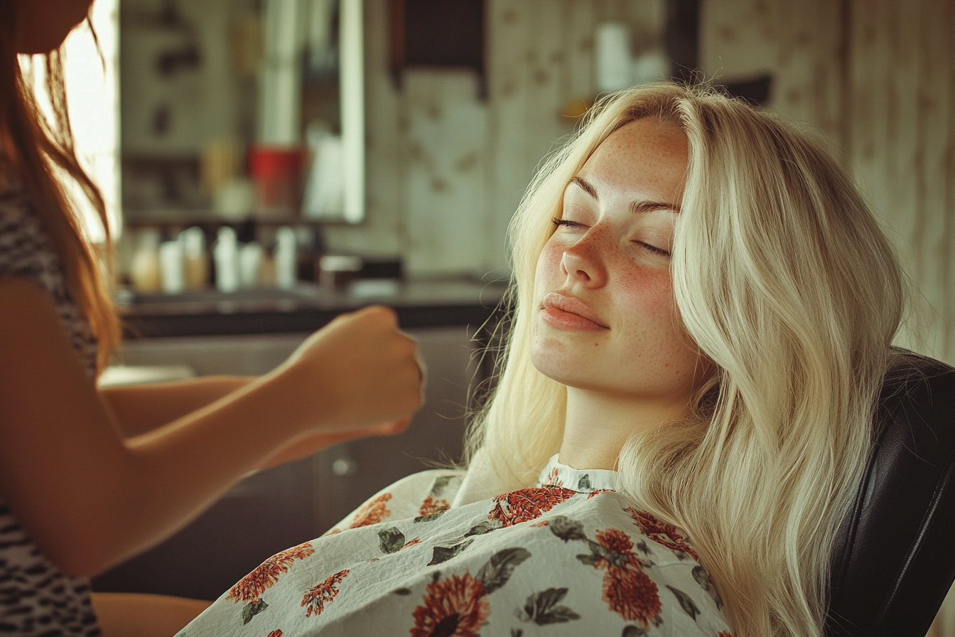 Une femme et un coiffeuse | Source : Midjourney