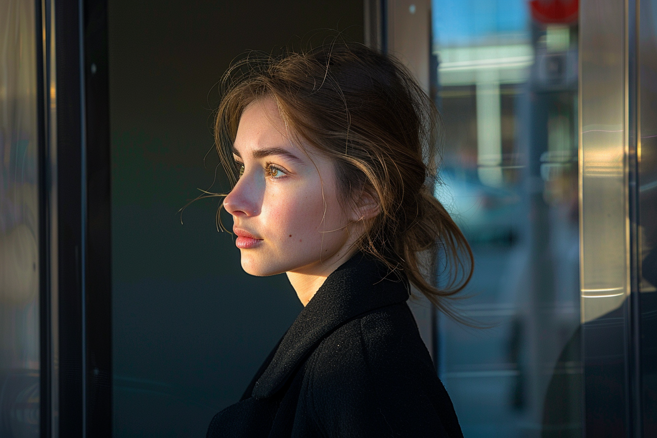 Une femme debout à l'extérieur | Source : Midjourney