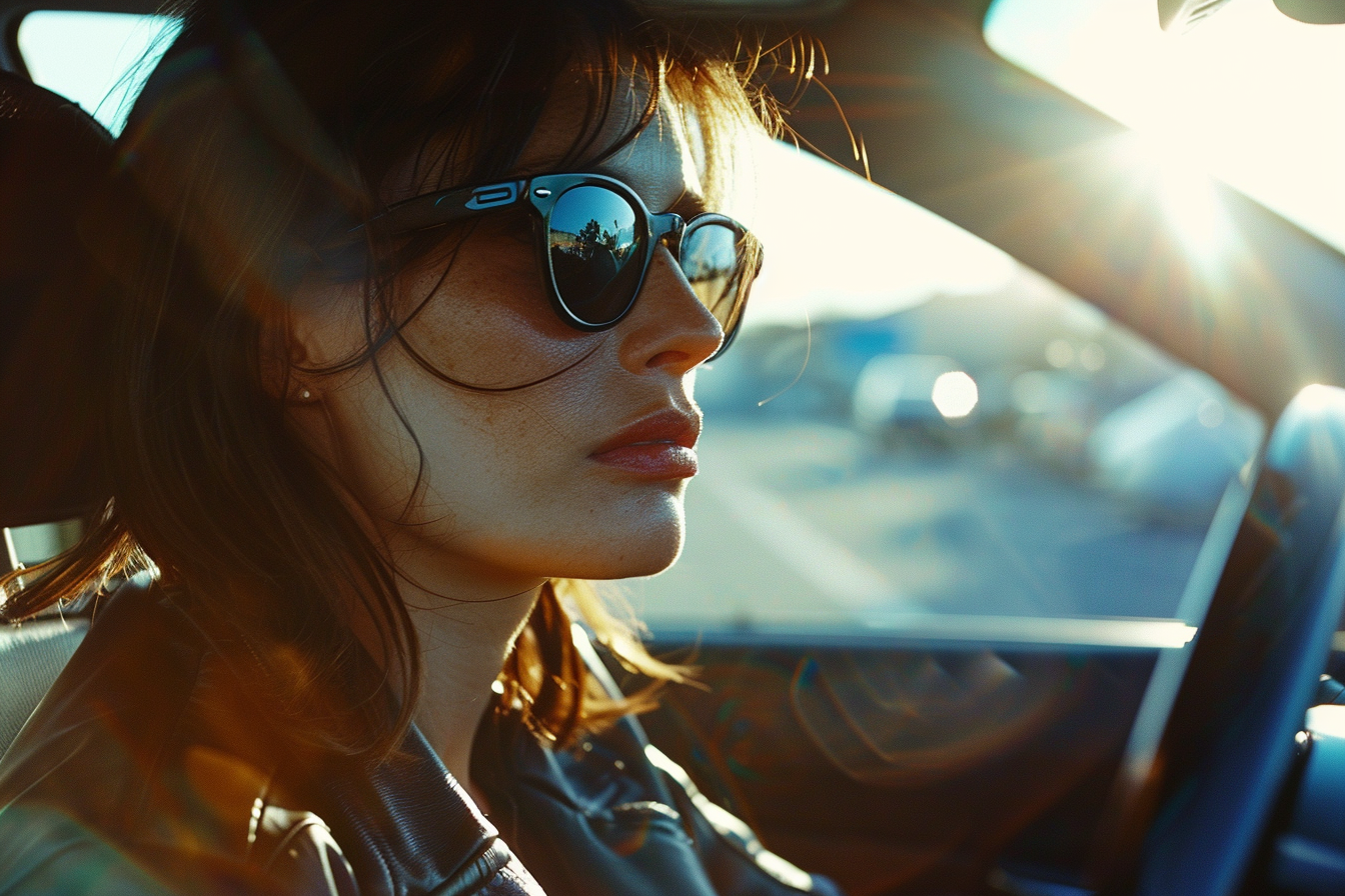 Une femme conduisant une voiture | Source : Midjourney