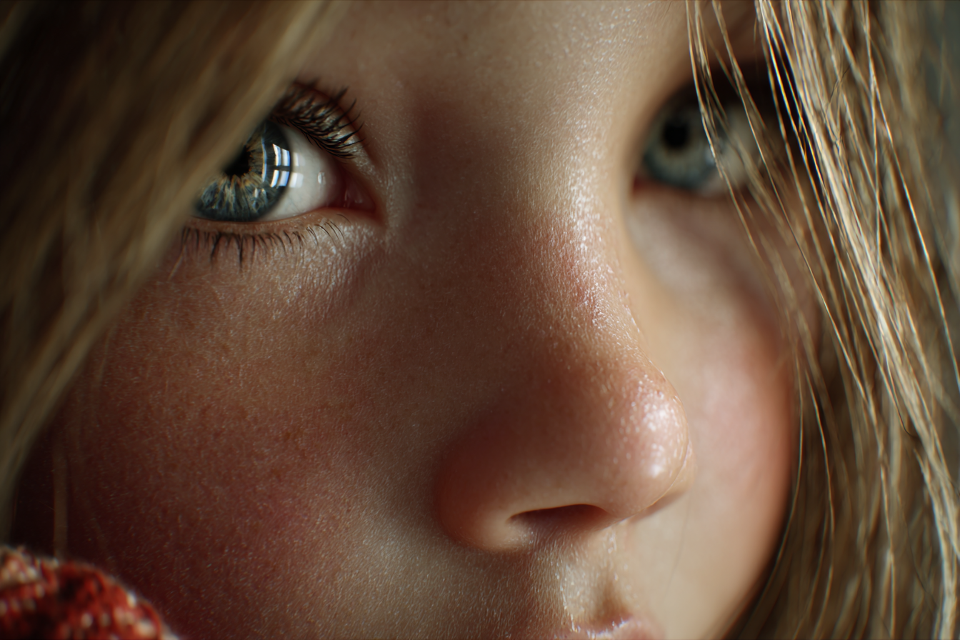 Gros plan sur le visage d'une jeune fille | Source : Midjourney